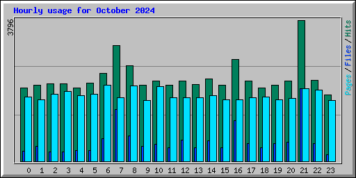 Hourly usage for October 2024