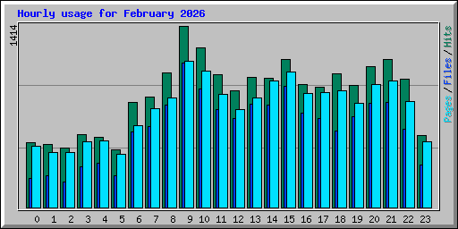 Hourly usage for February 2026