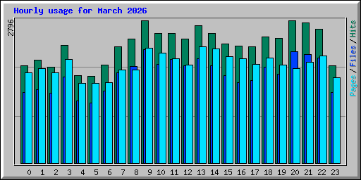Hourly usage for March 2026