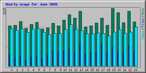 Hourly usage for June 2026